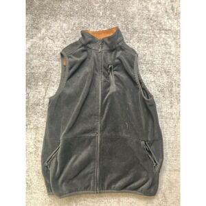 Venado Heavyweight Fleece Vest Mens Large Black Pockets Full Zip Outdoor Wear